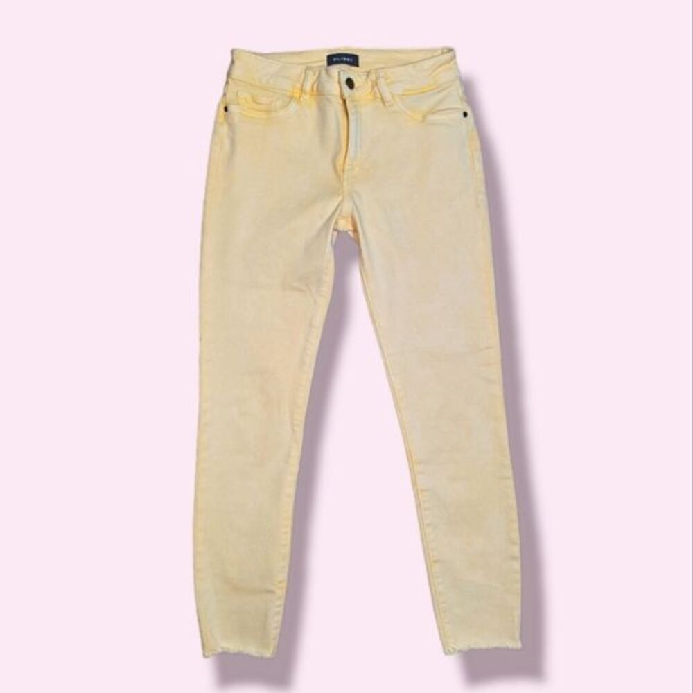 DL1961 Florence Cropped Mid Rise Instasculpt Skinny Citrus Size 27
